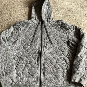 Banana Republic Gray Quilted Hoodie